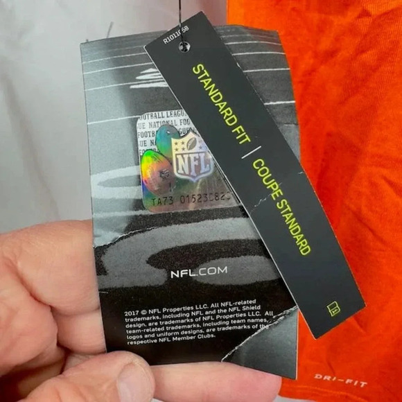 NEW Nike Denver Broncos Sideline Impact Legend Performance T-Shirt Orange Mens L - Picture 11 of 14